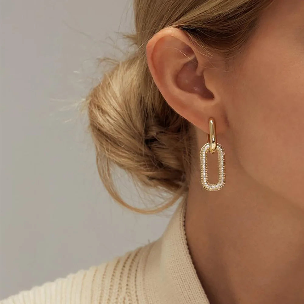 Major Flare Gold Tone Plated Hoop Earrings - Cubic Zirconia Major Flare Gold Tone Plated Hoop Earrings - Cubic Zirconia